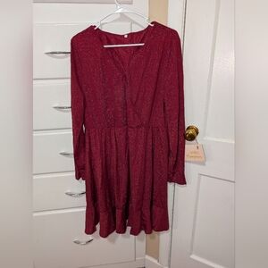 Red Glittery Holiday Party Dress